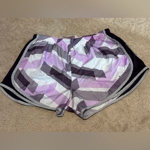 Nike lavender, purple, and white dri-fit athletic shorts